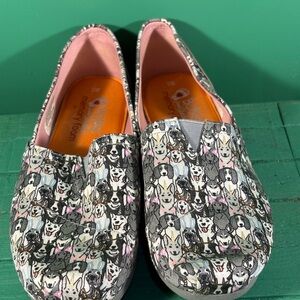 Skechers Gray and Pink Slippers Comfortable Slip-On Design